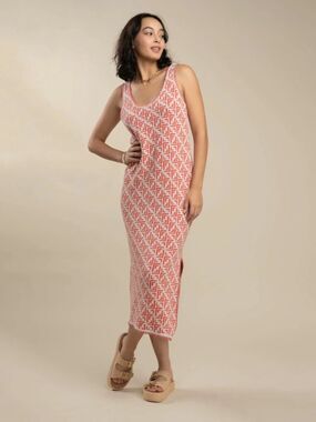 Sendero Puebla Knit Dress in Mosaic Coral